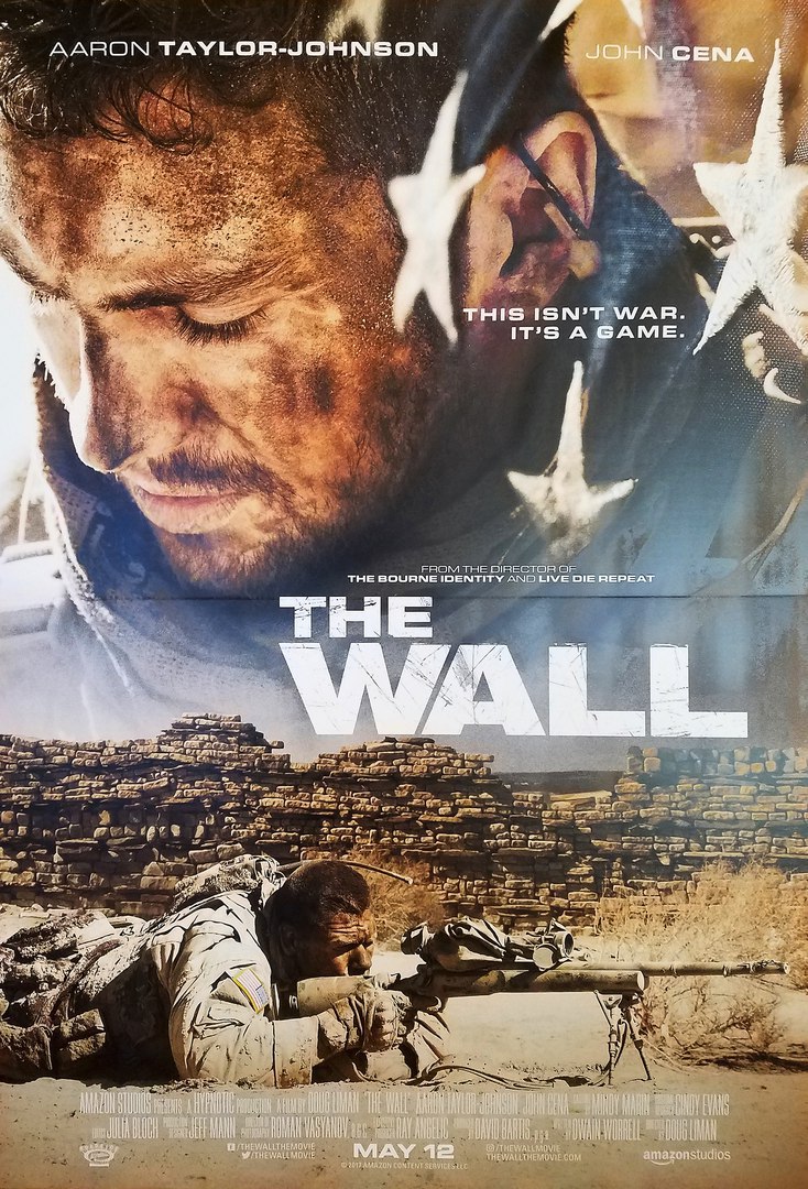 Плакат военной драмы «Стена» с Джоном Синой и Тейлором-Джонсоном