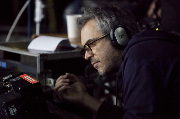 Альфонсо Куарон на съемках "Гравитации"