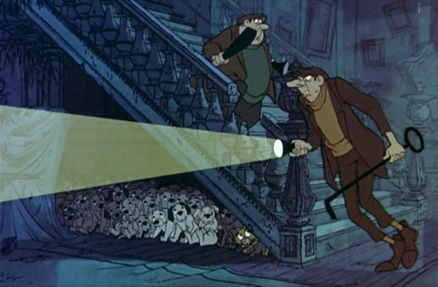 Кадр из мультфильма "101 далматинец"