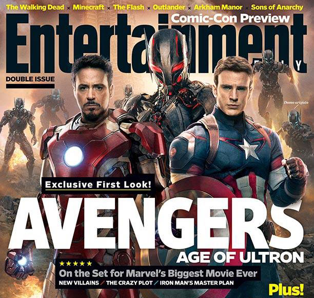 Первый официальный промоарт "Мстителей: Эры Альтрона" на обложке западного журнала Entertainment Weekly