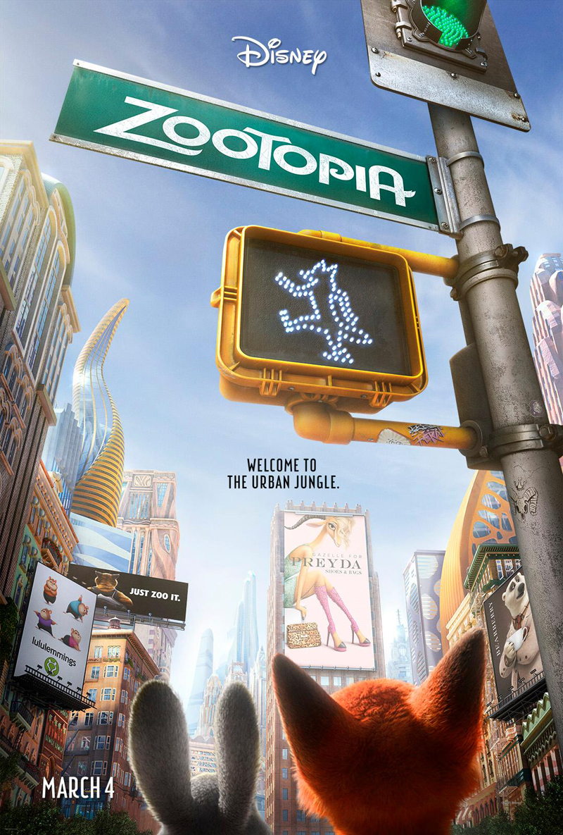 Постер анимационной картины "Зверополис"