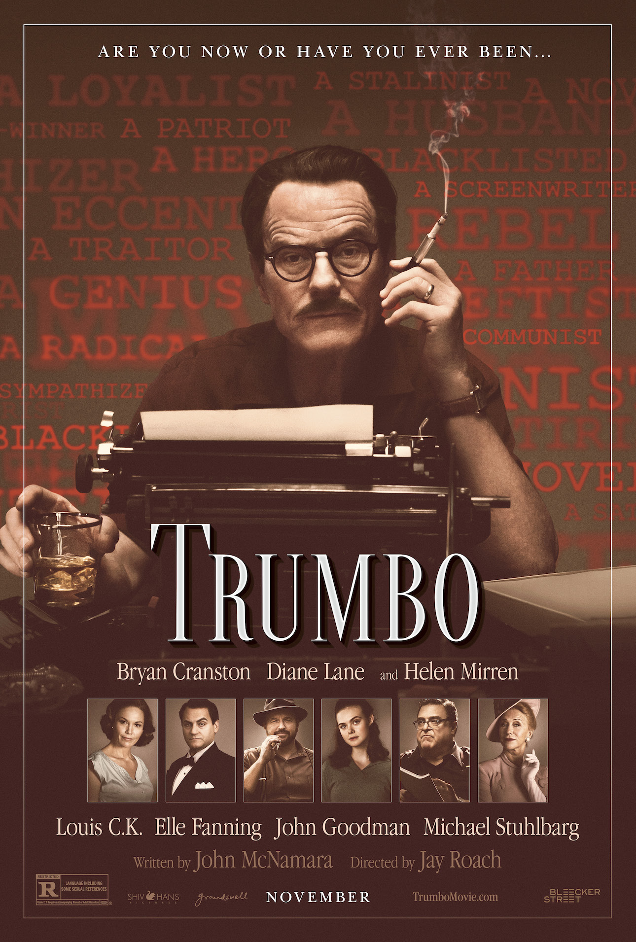Постер биографической драмы «Трамбо»