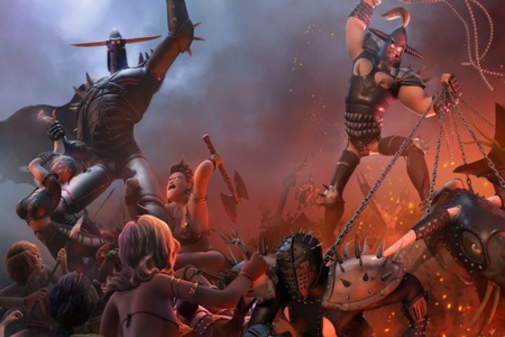 Әйел еркекке киска жалауды үйретеді.