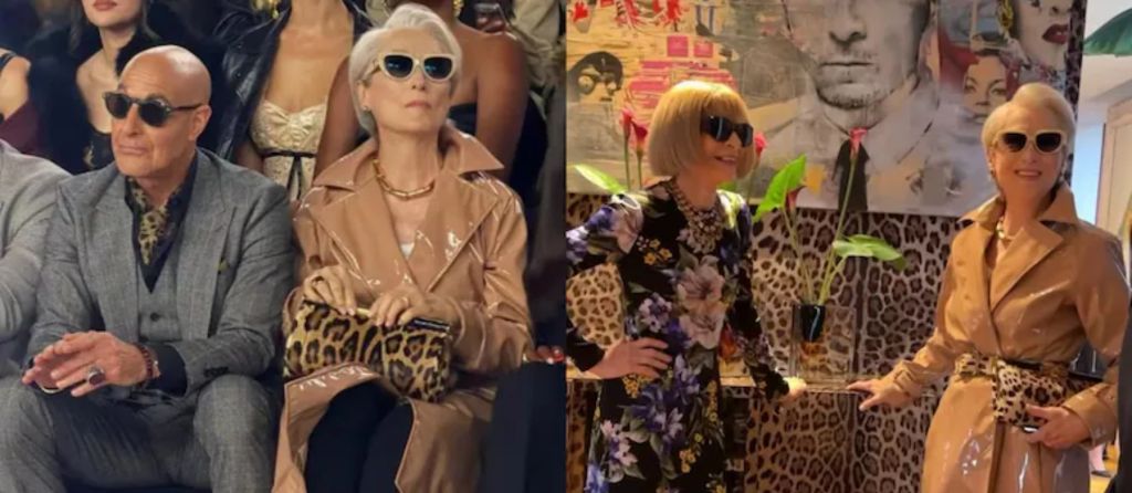 Мэрил Стрип сыграла Миранду Пристли на показе Dolce & Gabbana