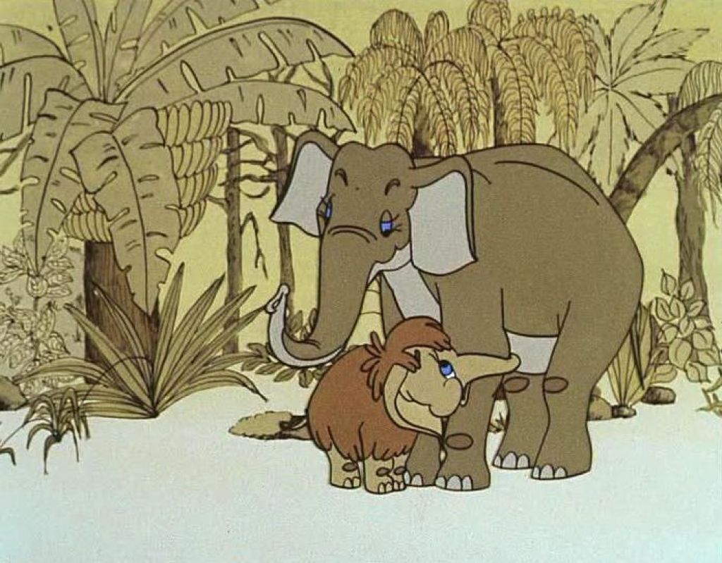Мама про слоненка. Для мамонтенка 1981. Мамонт мама.