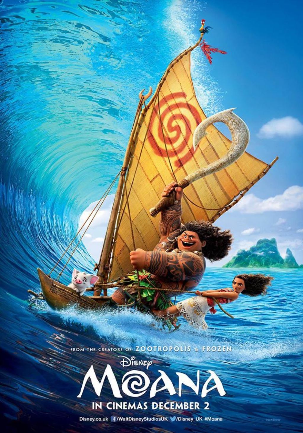 Постер мультфильма «Моана» от Disney