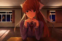 Скриншот из игры «Doki Doki Literature Club!»