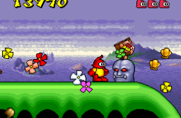 Скриншот из игры «Plok»