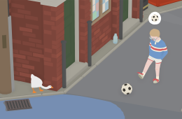 Скриншот из игры «Untitled Goose Game»