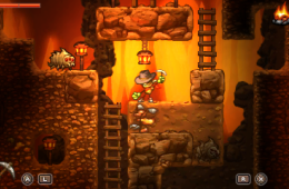 Скриншот из игры «SteamWorld Dig»