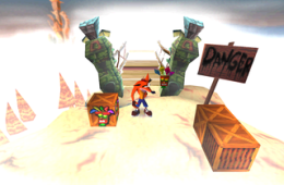 Скриншот из игры «Crash Bandicoot»