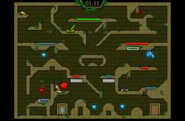Скриншот из игры «Fireboy and Watergirl in the Forest Temple»