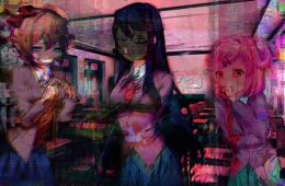 Скриншот из игры «Doki Doki Literature Club!»