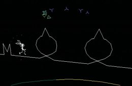 Скриншот из игры «Vib-Ribbon»