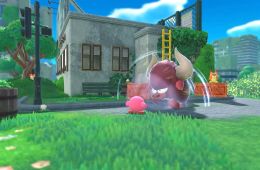 Скриншот из игры «Kirby and the Forgotten Land»