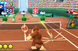 Скриншот из игры «Mario Tennis Open»