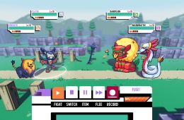Скриншот из игры «Cassette Beasts»