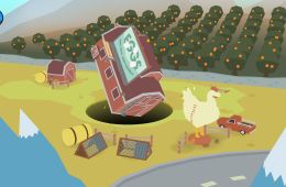 Скриншот из игры «Donut County»