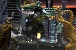 Скриншот из игры «Godzilla: Destroy All Monsters Melee»