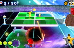Скриншот из игры «Mario Tennis Open»