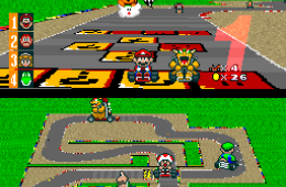 Скриншот из игры «Super Mario Kart»