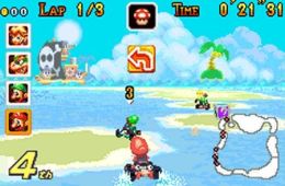 Скриншот из игры «Mario Kart: Super Circuit»