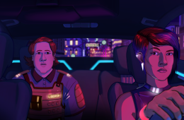 Скриншот из игры «Neo Cab»