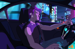 Скриншот из игры «Neo Cab»
