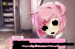 Скриншот из игры «Doki Doki Literature Club!»