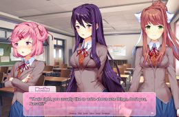 Скриншот из игры «Doki Doki Literature Club!»
