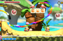 Скриншот из игры «Kirby and the Rainbow Curse»