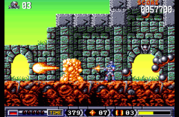 Скриншот из игры «Turrican II: The Final Fight»