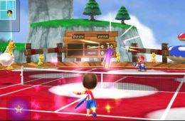 Скриншот из игры «Mario Tennis Open»