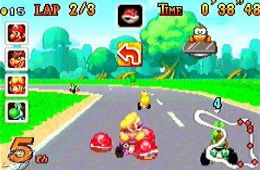 Скриншот из игры «Mario Kart: Super Circuit»