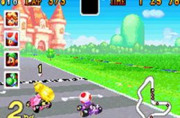 Скриншот из игры «Mario Kart: Super Circuit»