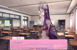 Скриншот из игры «Doki Doki Literature Club!»