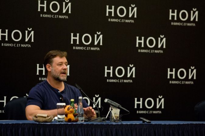 Рассел Кроу впервые посетил Москву с премьерой фильма «Ной»