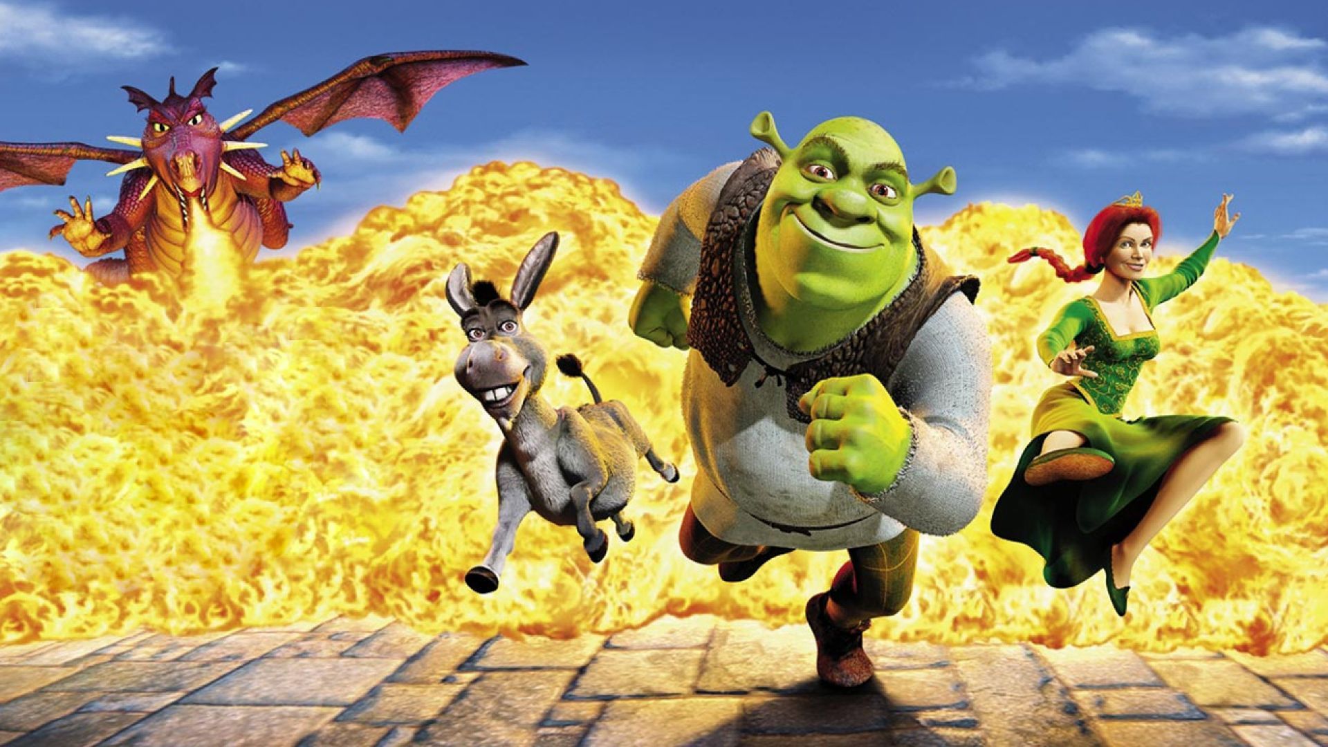 Постеры к фильму "Шрэк" /Shrek/ (2001). 